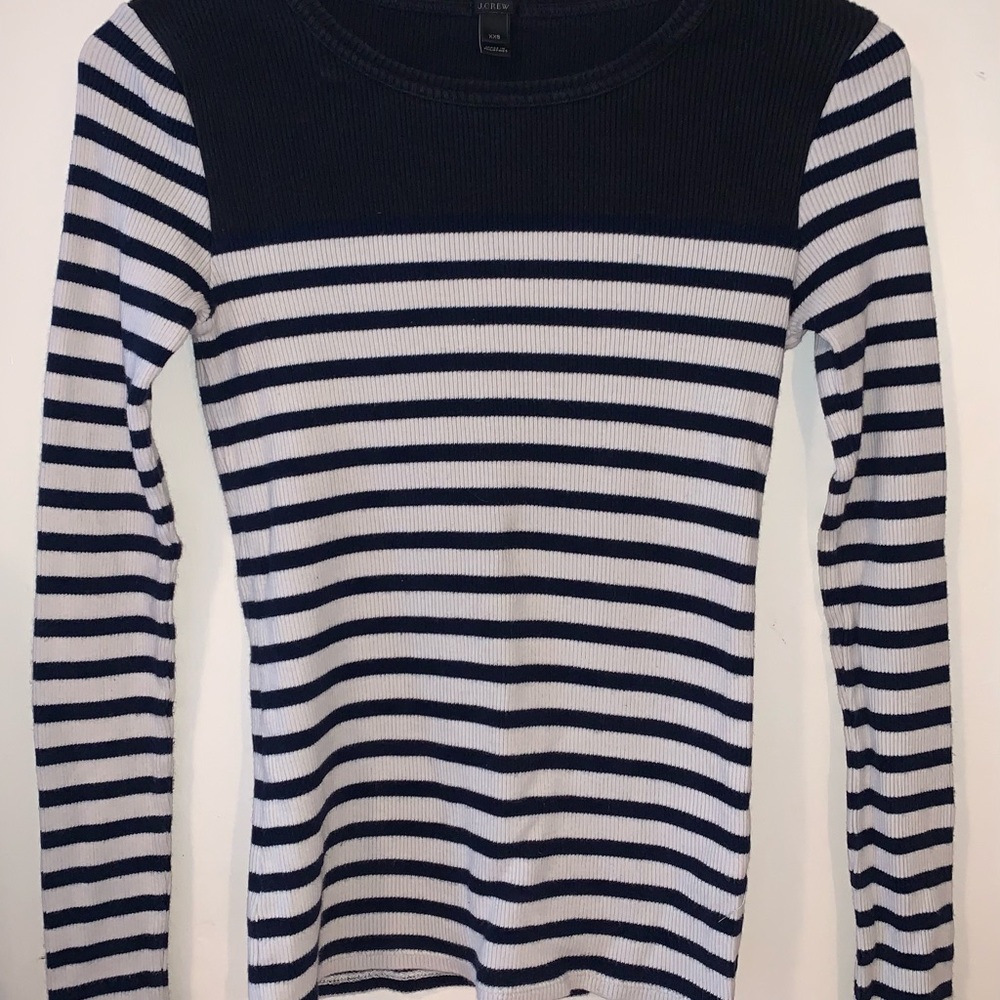 J. Crew Long Sleeve Striped Top